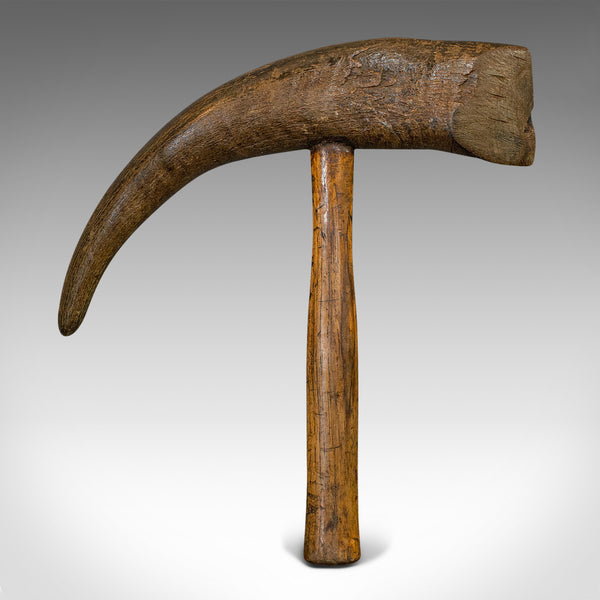 Antique Horn Ice Pick, Nordic, Goat, Oak, Display, Axe, Survival, Tool, 1850 - London Fine Antiques