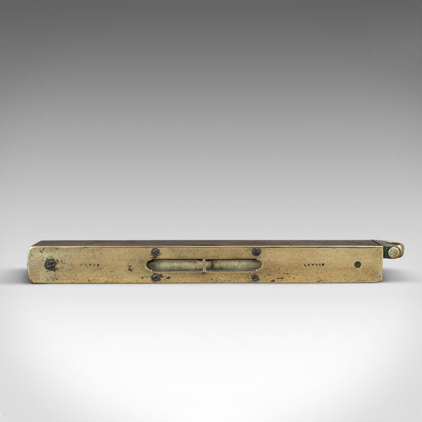 Antique Master Craftsman's Spirit Level, English, Brass, Desk, Victorian, 1850 - London Fine Antiques