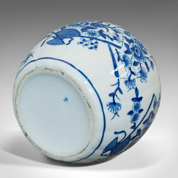 Vintage Spice Jar, Oriental, Ceramic, Pumpkin Ginger Urn, Art Deco, Circa 1940