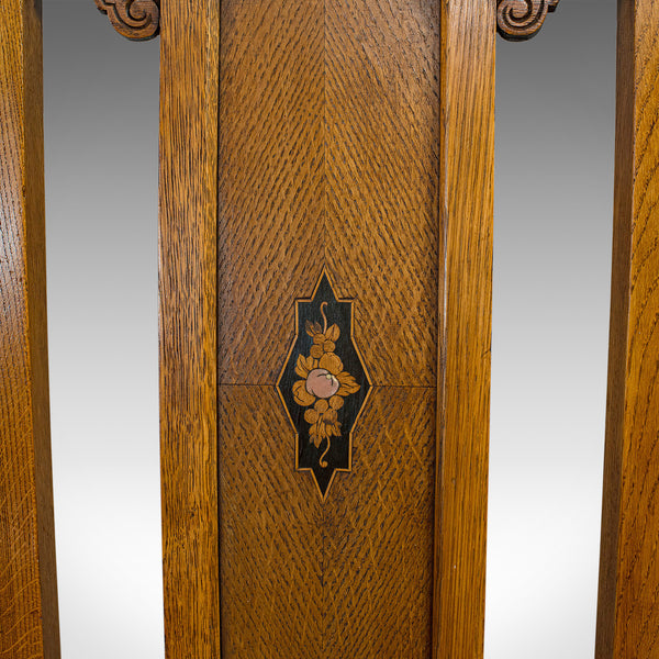 Set Of 6, Antique Dining Chairs, English, Golden Oak, Edwardian, Circa 1910