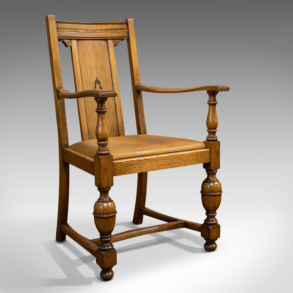 Set Of 6, Antique Dining Chairs, English, Golden Oak, Edwardian, Circa 1910