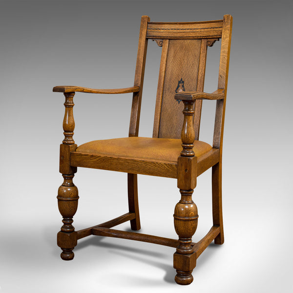 Set Of 6, Antique Dining Chairs, English, Golden Oak, Edwardian, Circa 1910