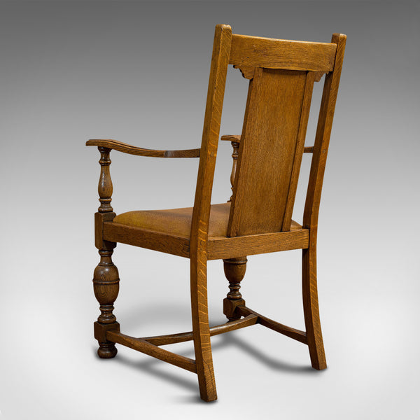Set Of 6, Antique Dining Chairs, English, Golden Oak, Edwardian, Circa 1910