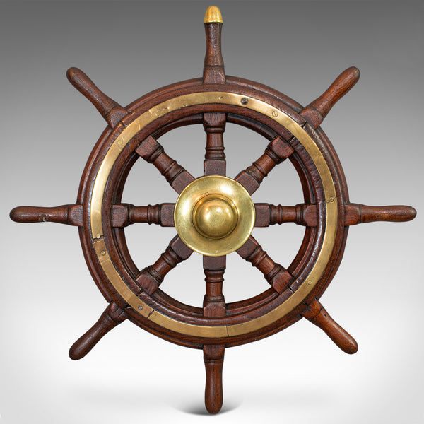 Antique Original Ship's Wheel, English, Oak, Maritime, Collectable, Victorian