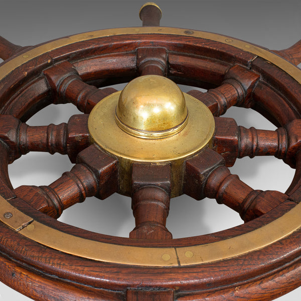 Antique Original Ship's Wheel, English, Oak, Maritime, Collectable, Victorian