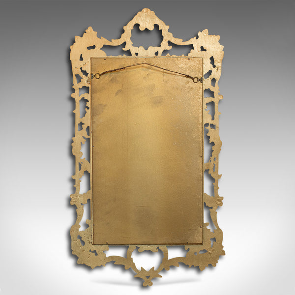 Vintage Wall Mirror, English, Cast Metal, Hall, Overmantle, Rococo Style, 1940