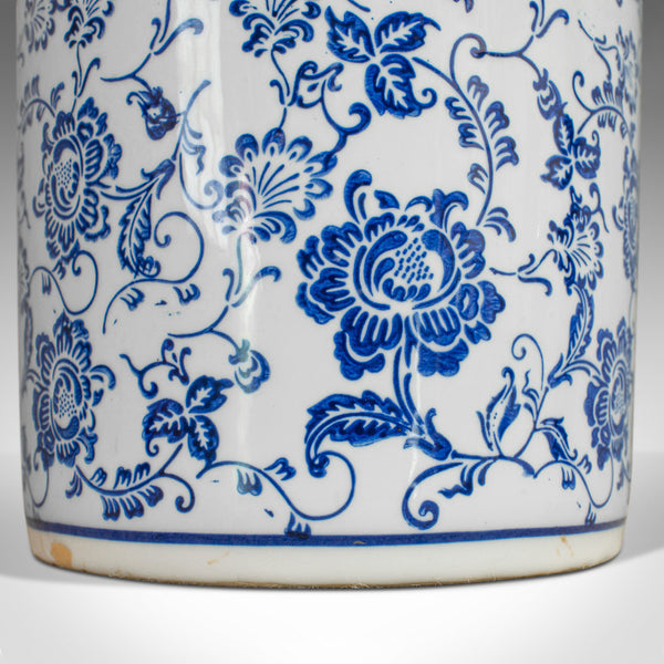 Vintage Umbrella Pot, Asian, Ceramic, Hallway, Stick Stand, Vase, 20th Century