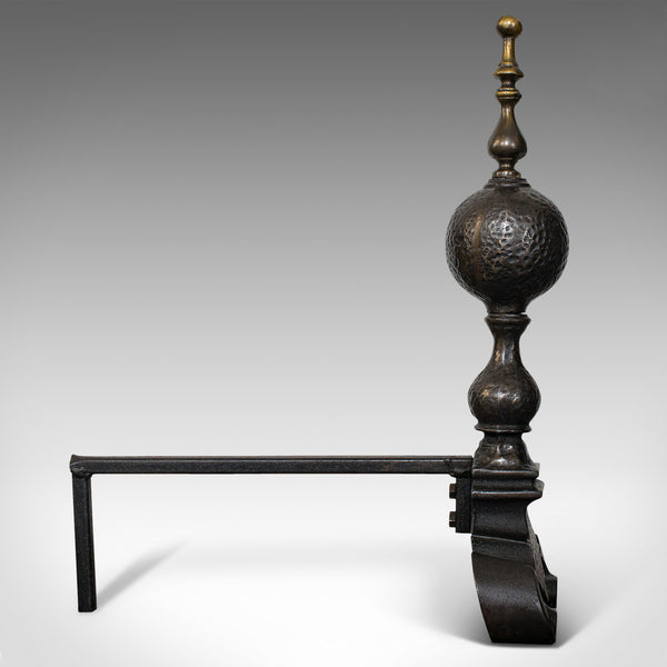 Large Antique Fireplace Set, Fireside, Lord Fairfax, Grate, Andirons, Victorian