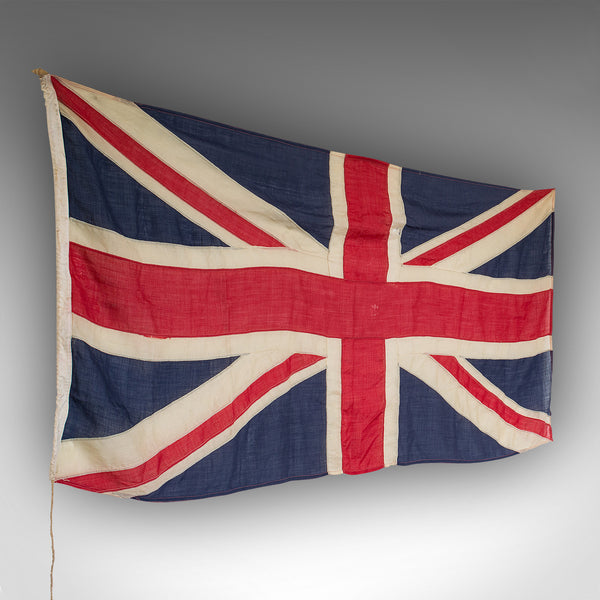 Large 7' 4" Vintage Union Jack, English, Cotton, Flag, UK, Great Britain, 1945