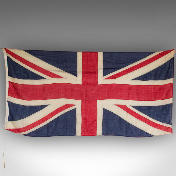 Large 7' 4" Vintage Union Jack, English, Cotton, Flag, UK, Great Britain, 1945