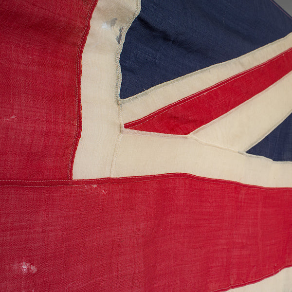Large 7' 4" Vintage Union Jack, English, Cotton, Flag, UK, Great Britain, 1945