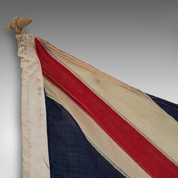 Large 7' 4" Vintage Union Jack, English, Cotton, Flag, UK, Great Britain, 1945