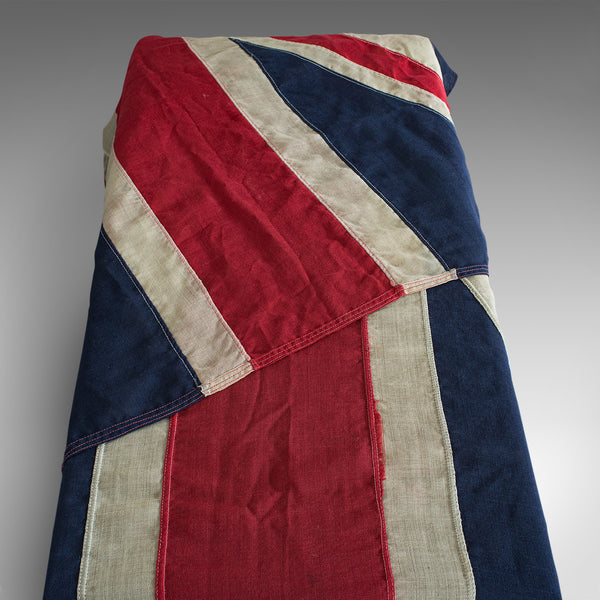 Large 7' 4" Vintage Union Jack, English, Cotton, Flag, UK, Great Britain, 1945