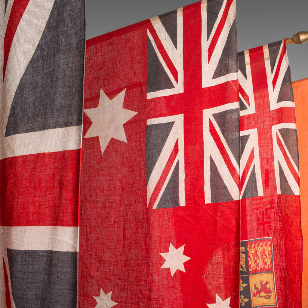 Embassu Flags 4 Vintage Empirical Embassy Flags, Commonwealth, Ensign, Oak Mount ...