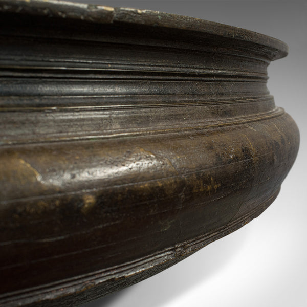 Antique Victorian Urli, Indian, Bronze, Temple Bowl, 19th Century, Circa 1850