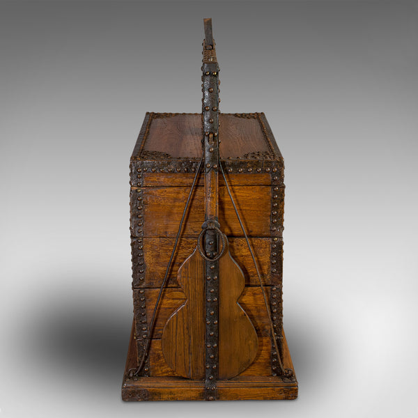 Antique Marriage Chest, Asian, Chinese Elm, Carved Dowry Trunk, Circa 1900
