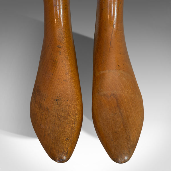 Pair Of Antique Shoe Lasts, English, Beech, Shoemaker's Last, Edwardian, 1910