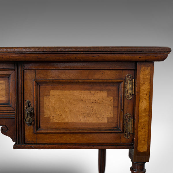 Antique Writing Desk, English, Walnut, Table, James Shoolbred, Victorian, 1880