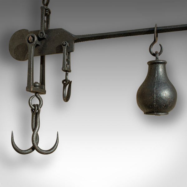 Antique Decorative Butcher's Steelyard, English, Iron, Weighing Instrument, 1800