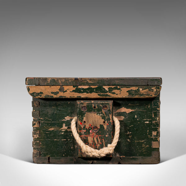 Small Antique Mariner's Trunk, English, Pine, Chest, Late Victorian, Circa 1900