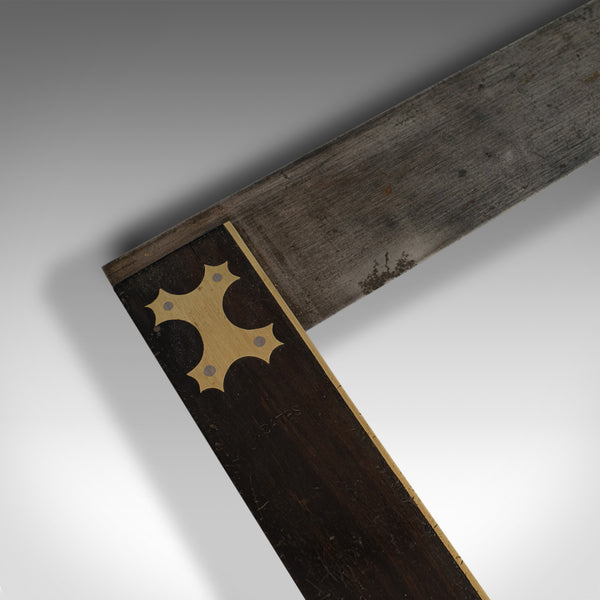 Large Antique Shipwright's Set Square, English, Rosewood, Tool, Victorian, 1880