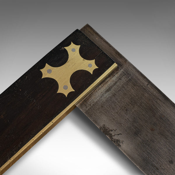 Large Antique Shipwright's Set Square, English, Rosewood, Tool, Victorian, 1880