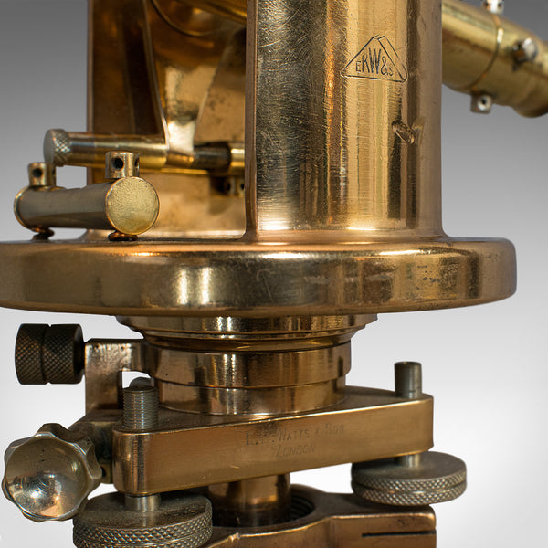 Antique Theodolite, English, Bronze, Brass, Scientific Instrument, Desk Ornament