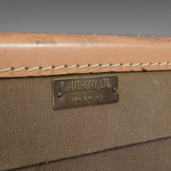 Vintage Luggage Set, American, Leather, Set of 4, Suitcase, T Anthony, New York