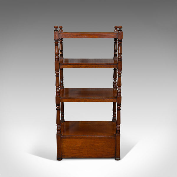 Antique Whatnot, English, Mahogany, Four Tier, Display Stand, Victorian, C.1850