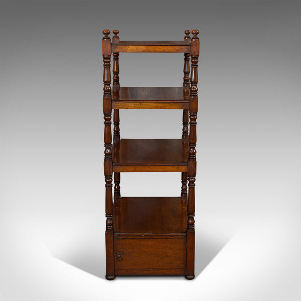 Antique Whatnot, English, Mahogany, Four Tier, Display Stand, Victorian, C.1850
