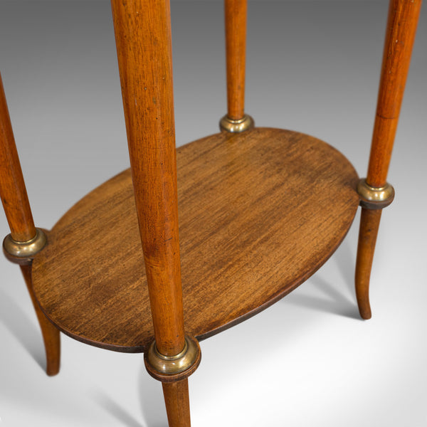 Antique Oval Occasional Table, French, Beech, Etagere, Plant Stand, Circa 1900