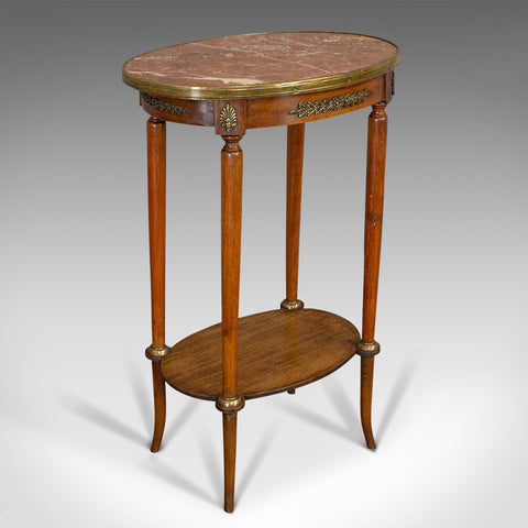 Antique Oval Occasional Table, French, Beech, Etagere, Plant Stand, Circa 1900