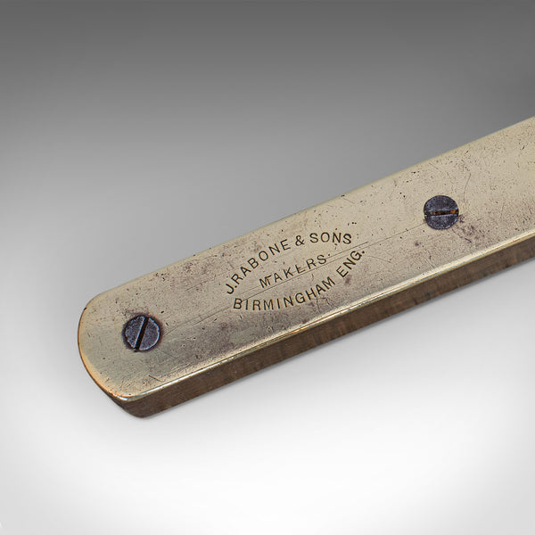 Vintage Spirit Level, English, Rosewood, Brass, Instrument, Rabone, Circa 1950