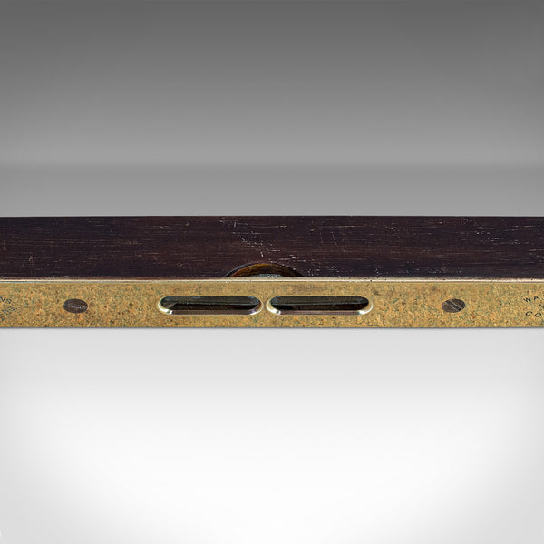 Vintage Spirit Level, English, Rosewood, Brass, Instrument, Rabone, Circa 1950