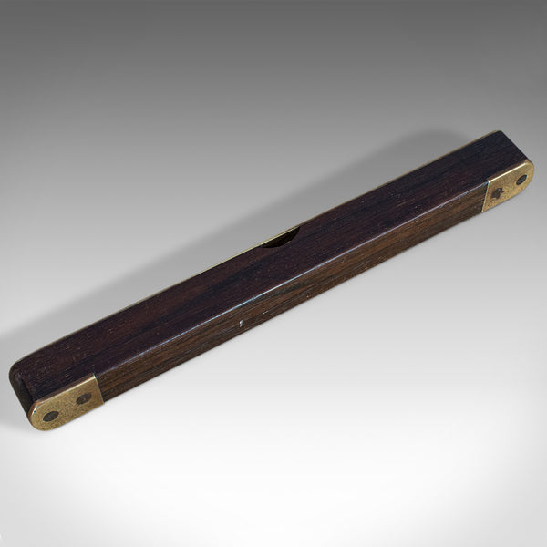 Vintage Spirit Level, English, Rosewood, Brass, Instrument, Rabone, Circa 1950