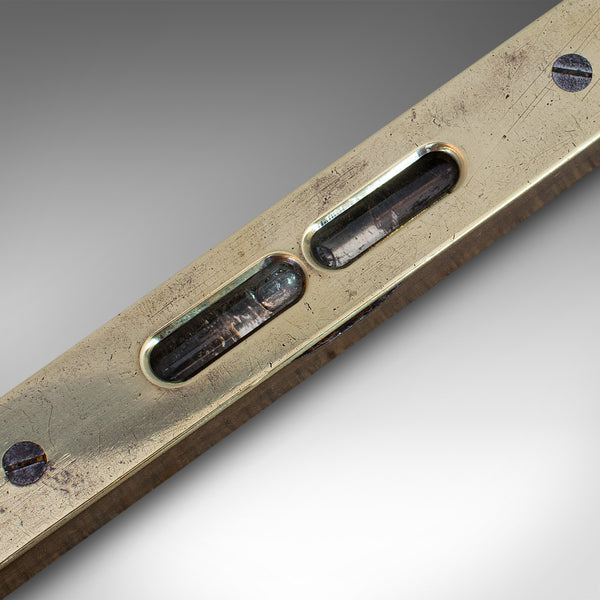 Vintage Spirit Level, English, Rosewood, Brass, Instrument, Rabone, Circa 1950