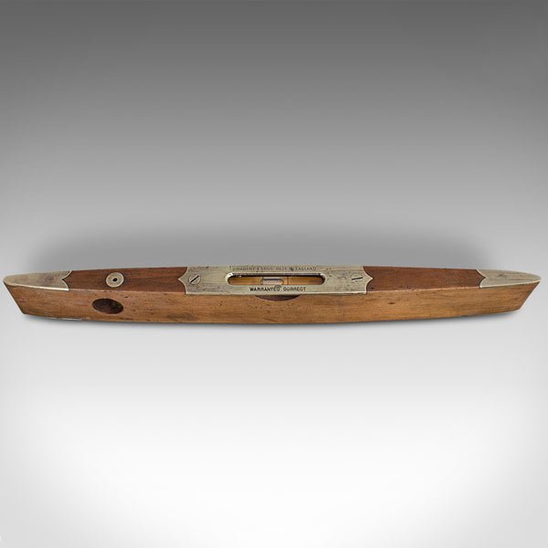 Antique Boat Spirit Level, English, Walnut, Brass, Torpedo, Instrument, Rabone