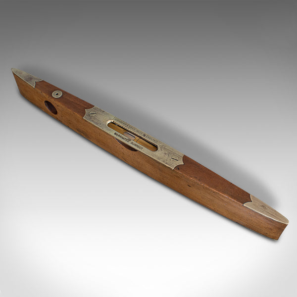 Antique Boat Spirit Level, English, Walnut, Brass, Torpedo, Instrument, Rabone