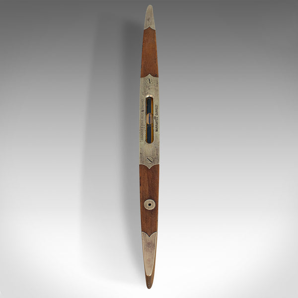 Antique Boat Spirit Level, English, Walnut, Brass, Torpedo, Instrument, Rabone