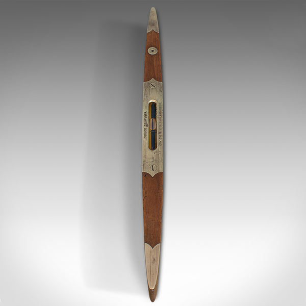 Antique Boat Spirit Level, English, Walnut, Brass, Torpedo, Instrument, Rabone