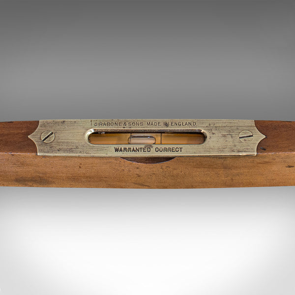 Antique Boat Spirit Level, English, Walnut, Brass, Torpedo, Instrument, Rabone
