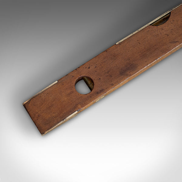 Antique Boat Spirit Level, English, Walnut, Brass, Torpedo, Instrument, Rabone