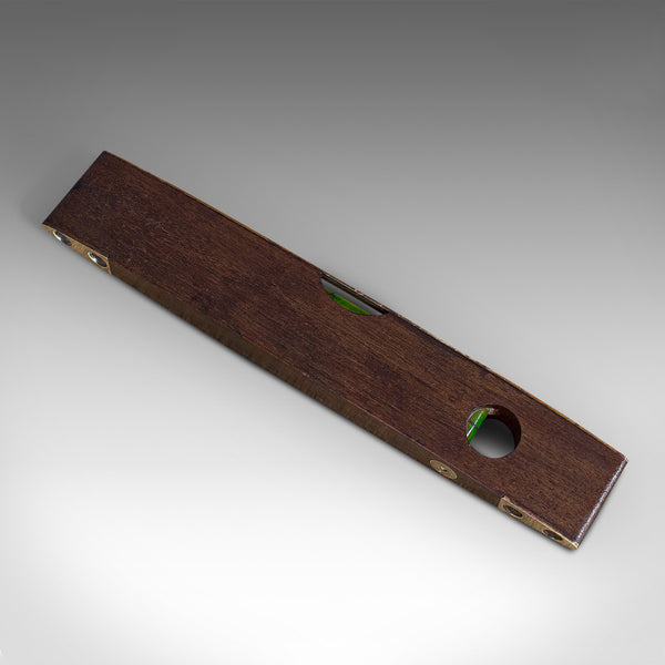 Vintage J. Rabone Spirit Level, English, Rosewood, Brass, Torpedo, Circa 1950