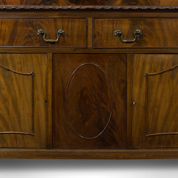 Antique Regency Revival Sideboard, English, Flame Mahogany, Victorian, C.1900