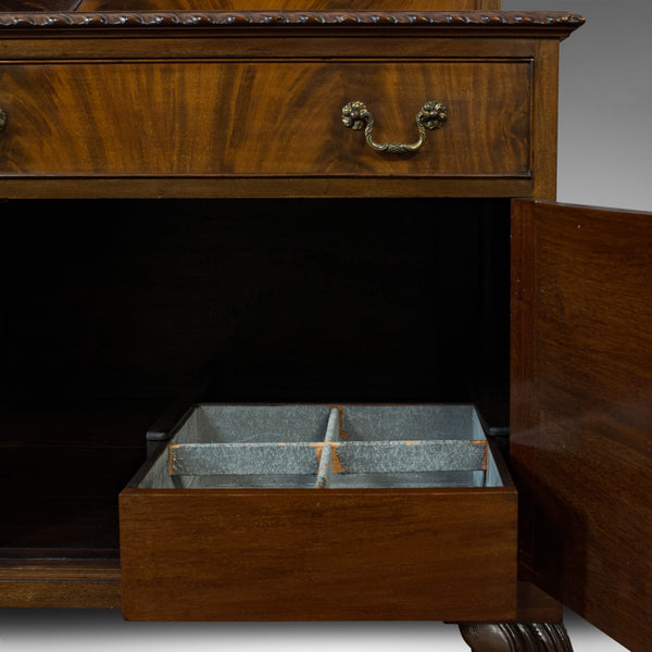 Antique Regency Revival Sideboard, English, Flame Mahogany, Victorian, C.1900