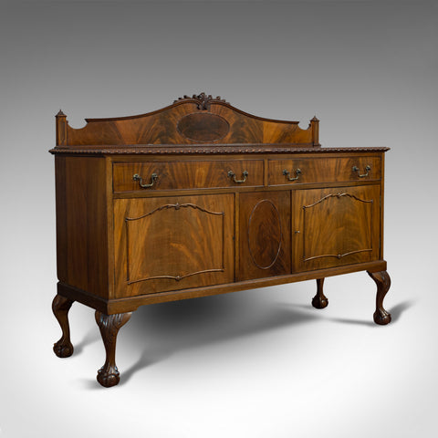 Antique Regency Revival Sideboard, English, Flame Mahogany, Victorian, C.1900