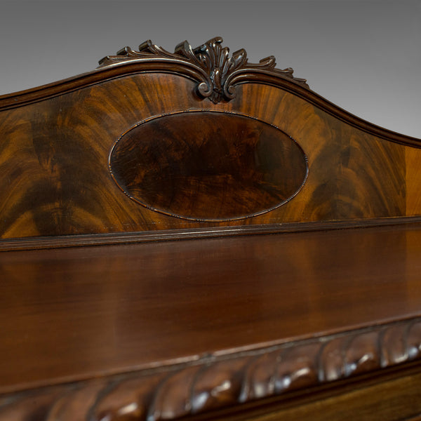 Antique Regency Revival Sideboard, English, Flame Mahogany, Victorian, C.1900