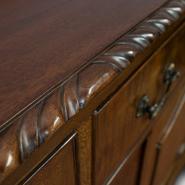 Antique Regency Revival Sideboard, English, Flame Mahogany, Victorian, C.1900