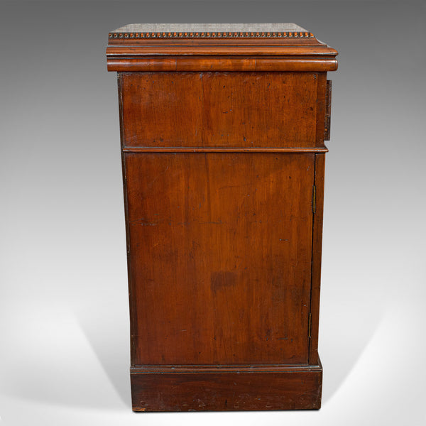 Tall Antique Side Cabinet, English, Mahogany, Bedside, Nightstand, Regency, 1820
