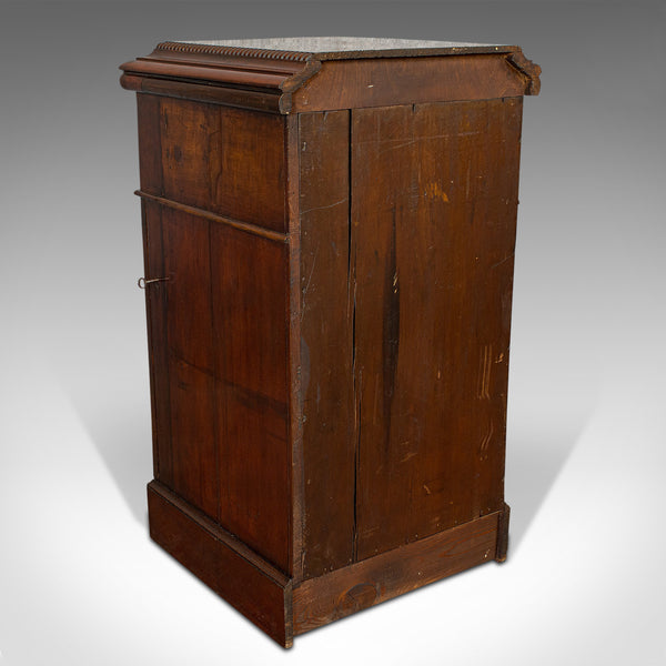 Tall Antique Side Cabinet, English, Mahogany, Bedside, Nightstand, Regency, 1820